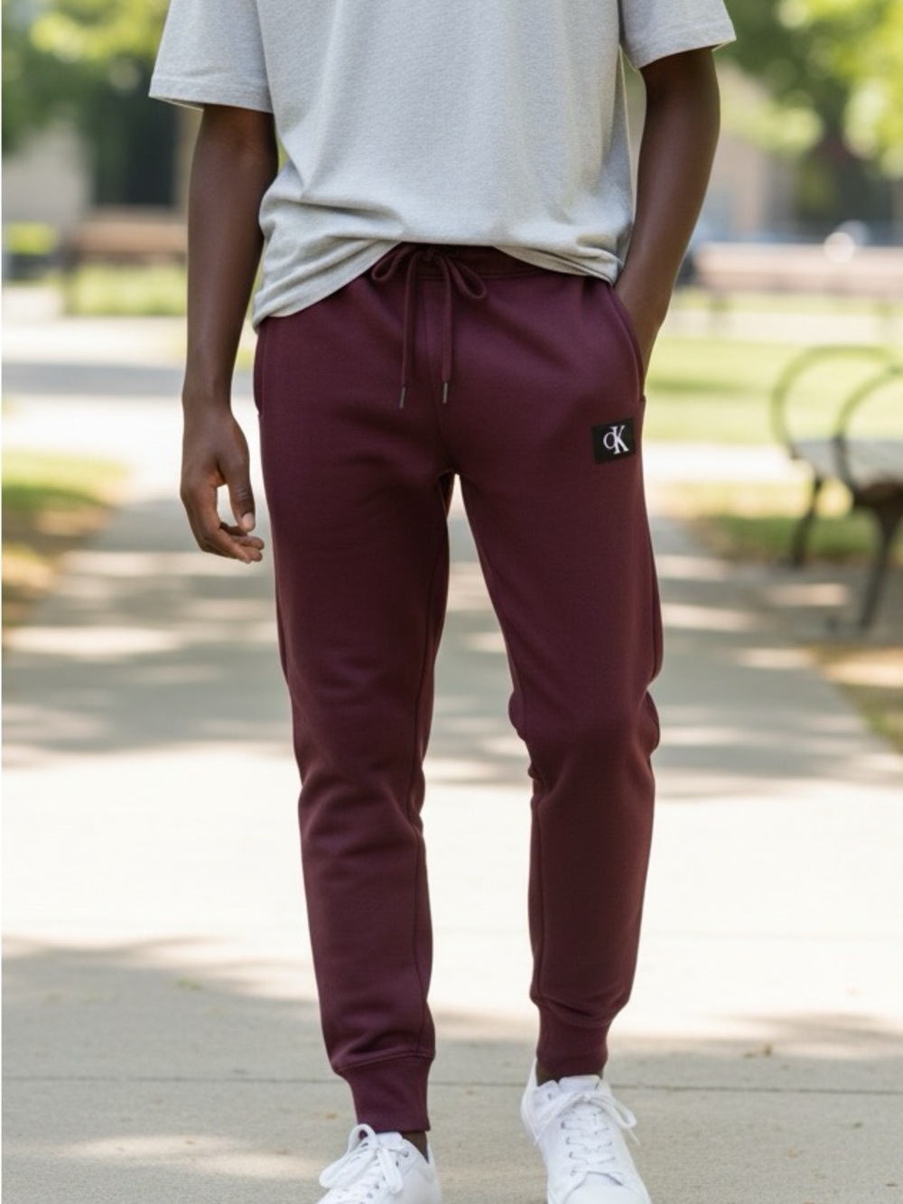 Calvin Klein Kids' Maroon Joggers
